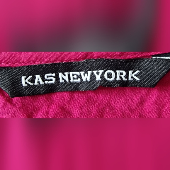 Kas New York Pink Paisley Print Embroidered Chiffon Hanky Hem Maxi Dress Size XL - Picture 2 of 12